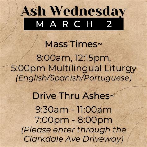 holy family artesia ash wednesday schedule